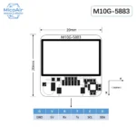MicoAir M10G-5883 M10 GPS with Compass QMC5883L Module - Image 4