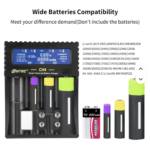 HTRC 18650 Battery Charger LCD S4 Smart 9V Charger for Rechargeable Batteries Ni-MH Ni-Cd 6F22 a AA AAA Li-ion 18650 26650 26500 - Image 2