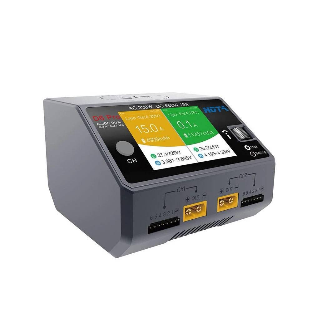 HOTA D6 Pro 325W 15A 1-6S Dual Channel AC/DC Smart Charger w/ Wireless Charging - Image 4