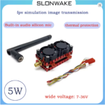 SLONWAKE 5.8G 5W 48CH analog image transmitter Adjustable power built in microphone