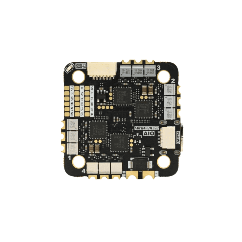 MicoAir H743 AIO V2 45A AM32 3-6S Flight Controller & ESC – 25×25mm - Image 1