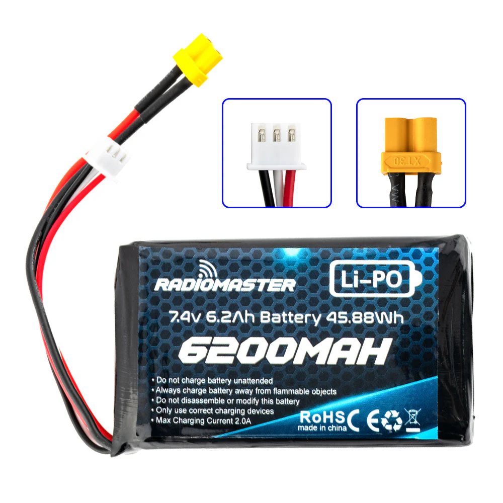 2S 7.4V 6200mAh Lipo Battery - Image 1