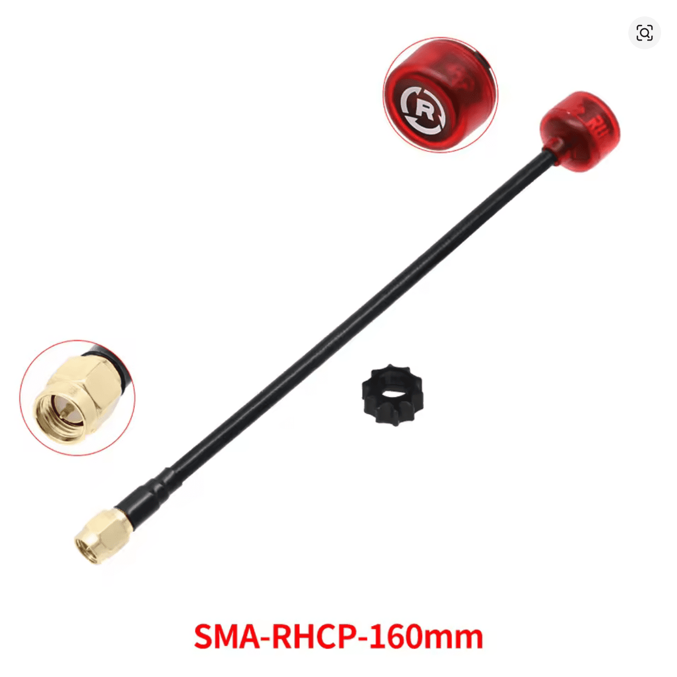 RUSHFPV Cherry Ultra Extended 5.8GHz SMA Antenna (160mm) - Image 1