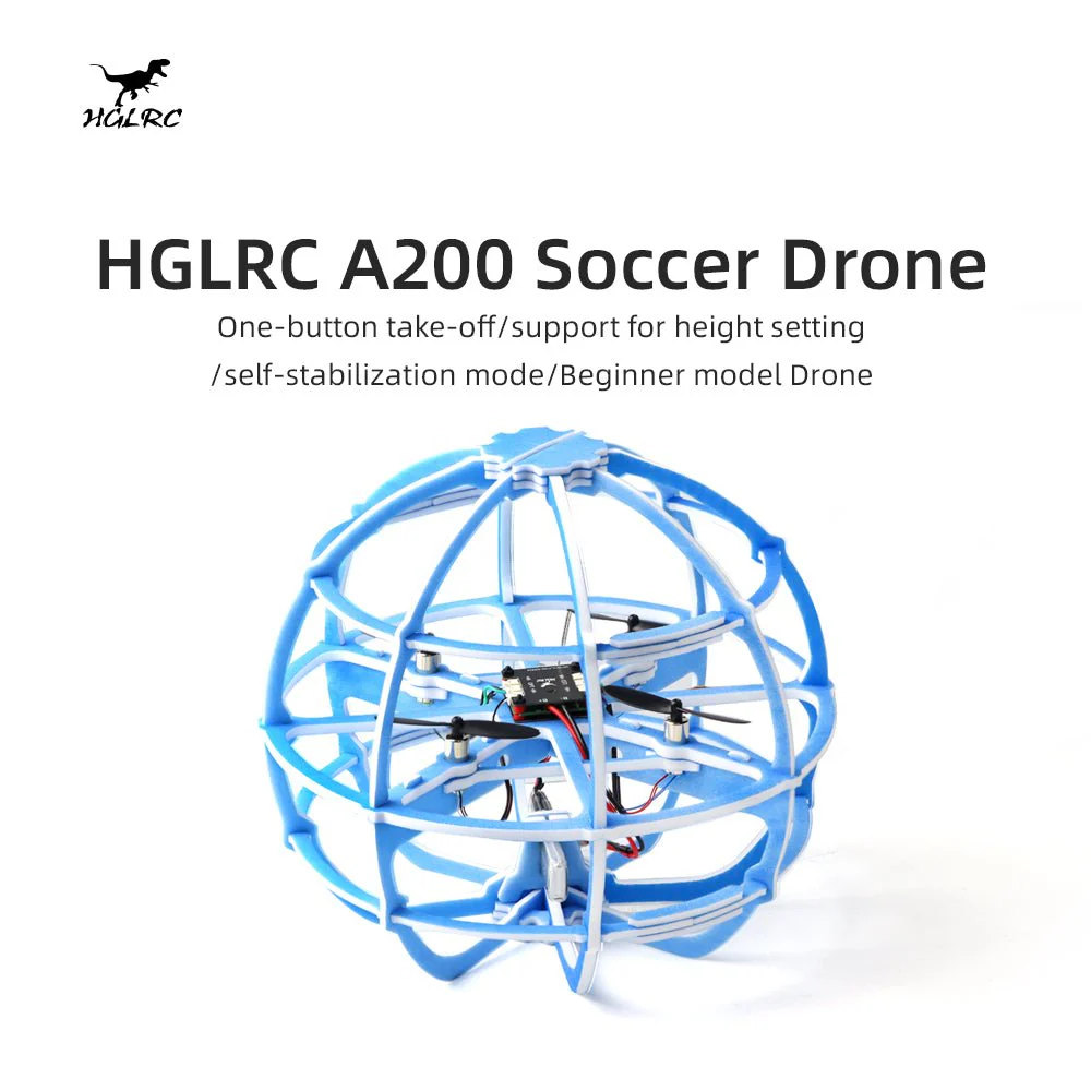 HGLRC A200 Soccer Ball Drone DIY Soccer Drone – DIY Kit (RED) - Image 1