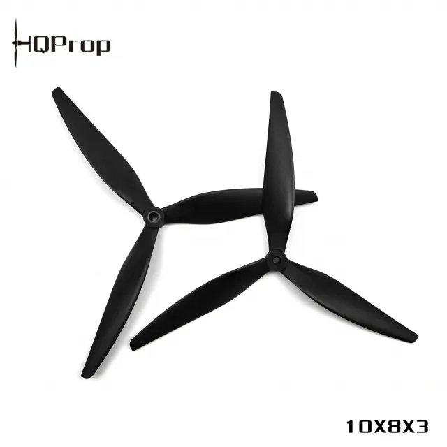 HQ MacroQuad Prop 10X8X3(2CW+2CCW) Black-Glass Fiber Reinforced Nylon - Image 1
