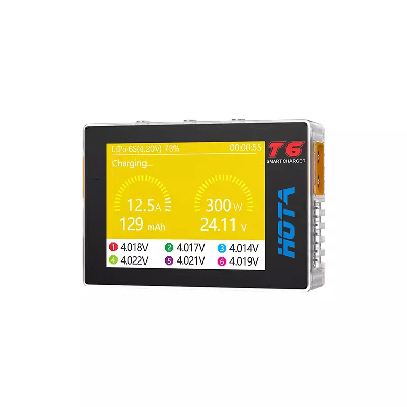 T6-4_800x800 HOTA T6 DC 300W PD 90W 15A 1-6S LiPo Battery Charger - Image 1