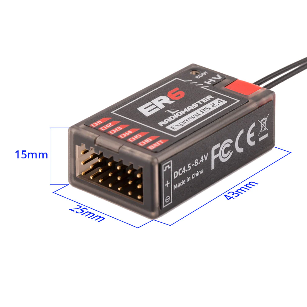 RadioMaster ER6 2.4GHz ELRS PWM Receiver - Image 2