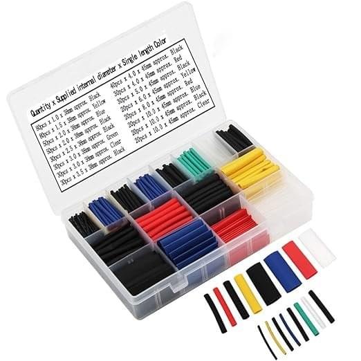 61pNOJs45vL._SX522_ 580PCS Heat Shrink Tubings 2:1,Wire Cable Wrap Assortment Tube Sets Electric Insulation Heat Shrink Tube Kit (6 colors/11 Sizes) - Image 1